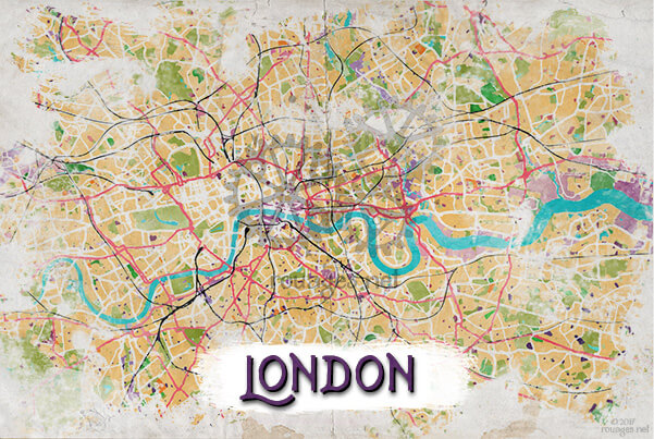 Watercolor Map of London